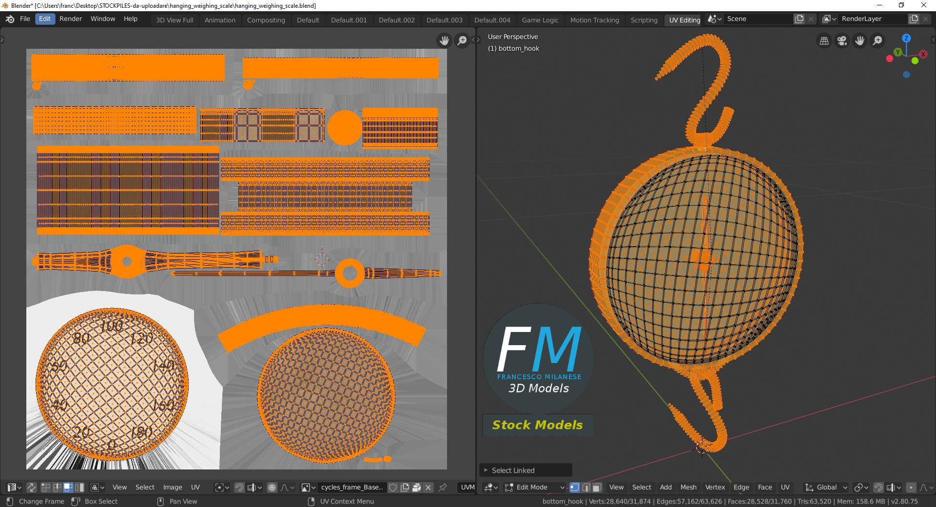 3D-Modell - Hängende Waage - 10