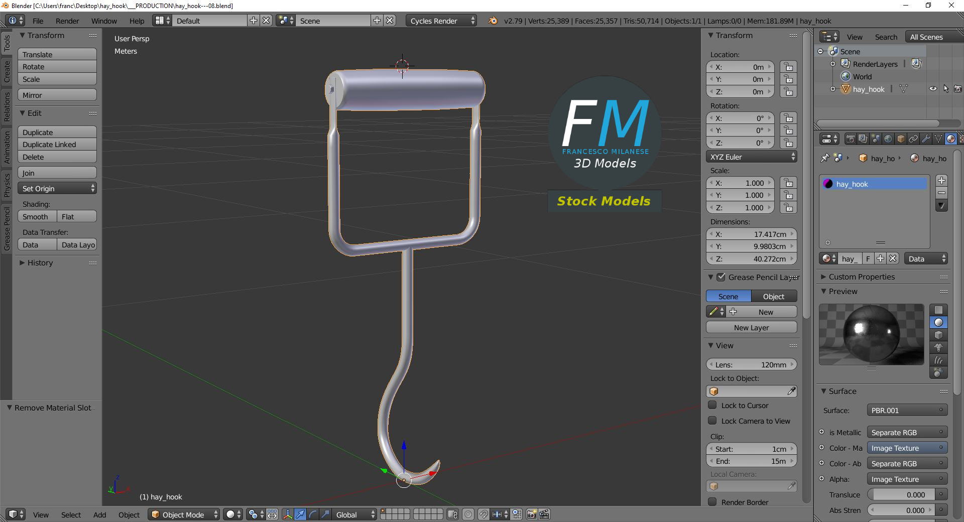 3D-Modell - Heuhaken - 09