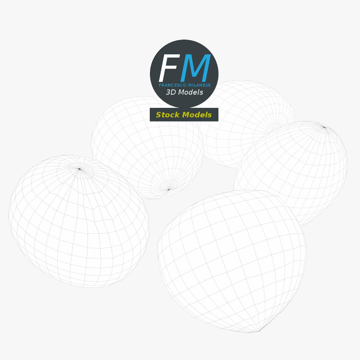 3D-Modell - Ganze Haselnüsse - 07