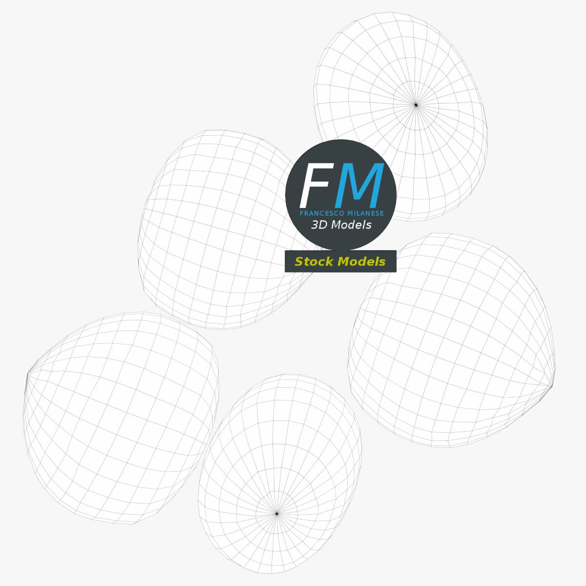 3D-Modell - Ganze Haselnüsse - 08