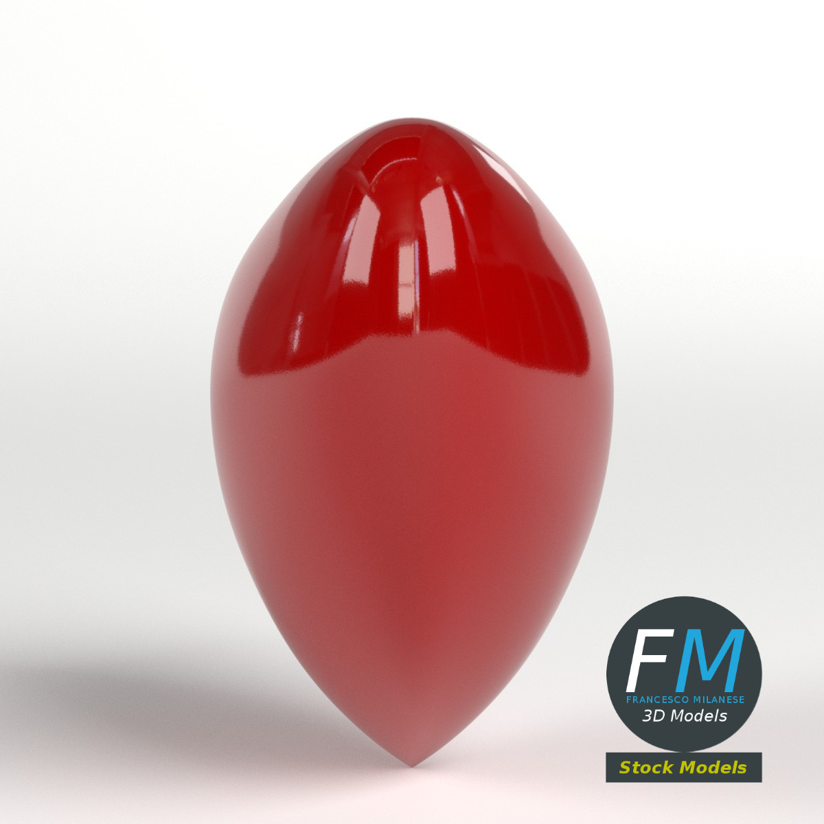 3D-Modell - Rote Herzform - 04