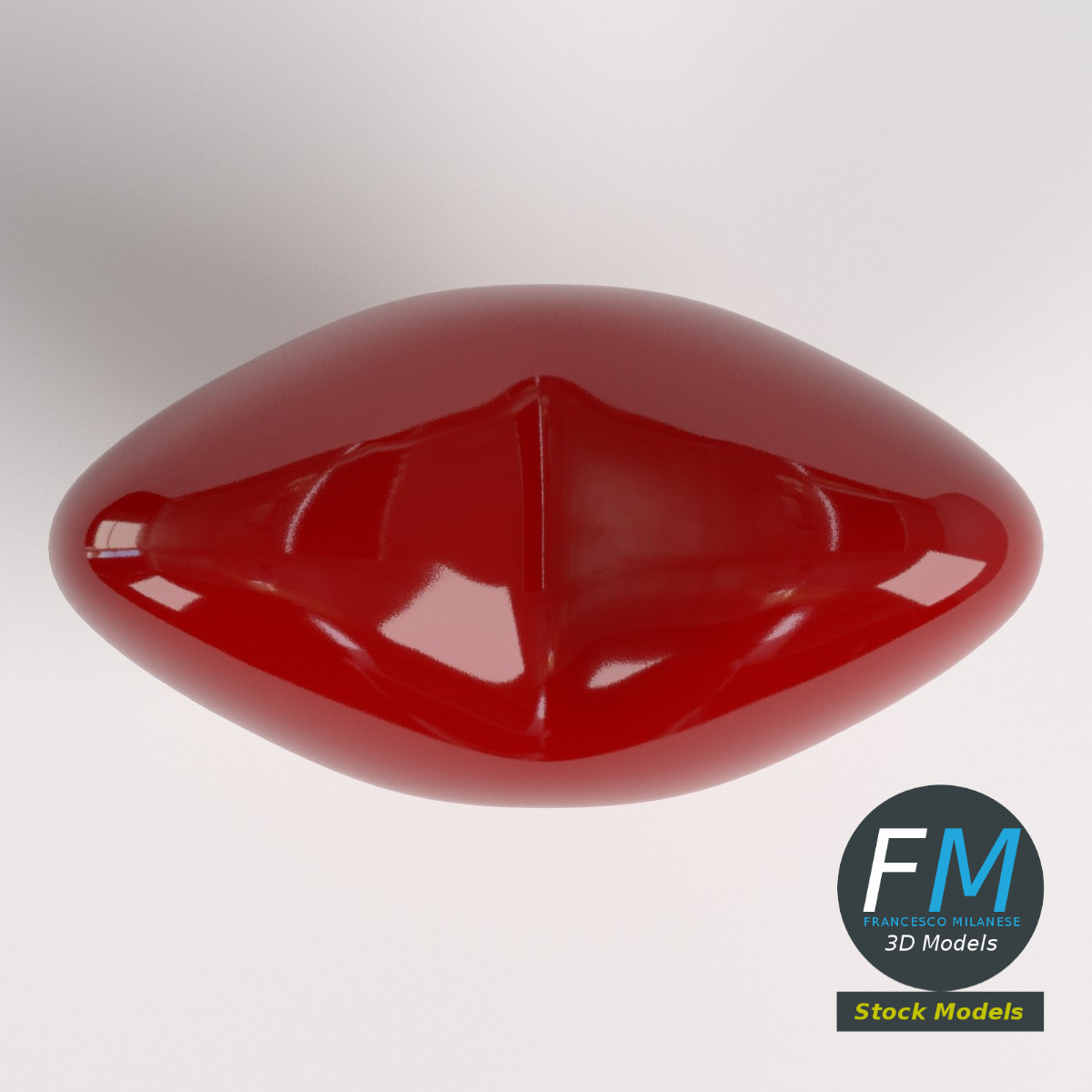 3D-Modell - Rote Herzform - 06