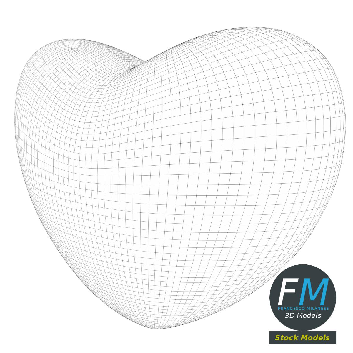 3D-Modell - Rote Herzform - 07