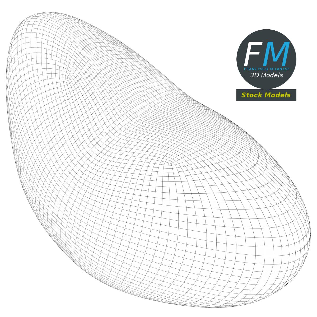 3D-Modell - Rote Herzform - 08