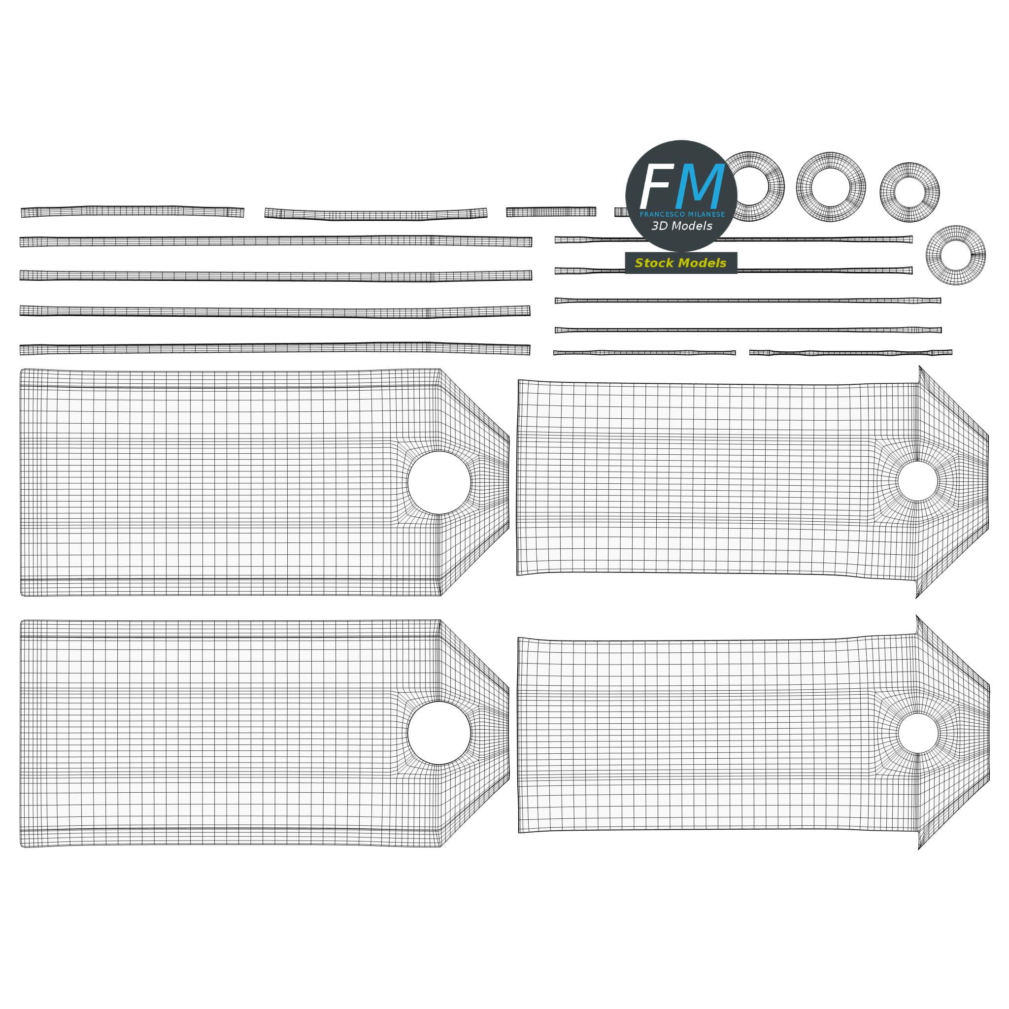 3D-Modell - Robuster Schlüsselanhänger mit Etikett - 11