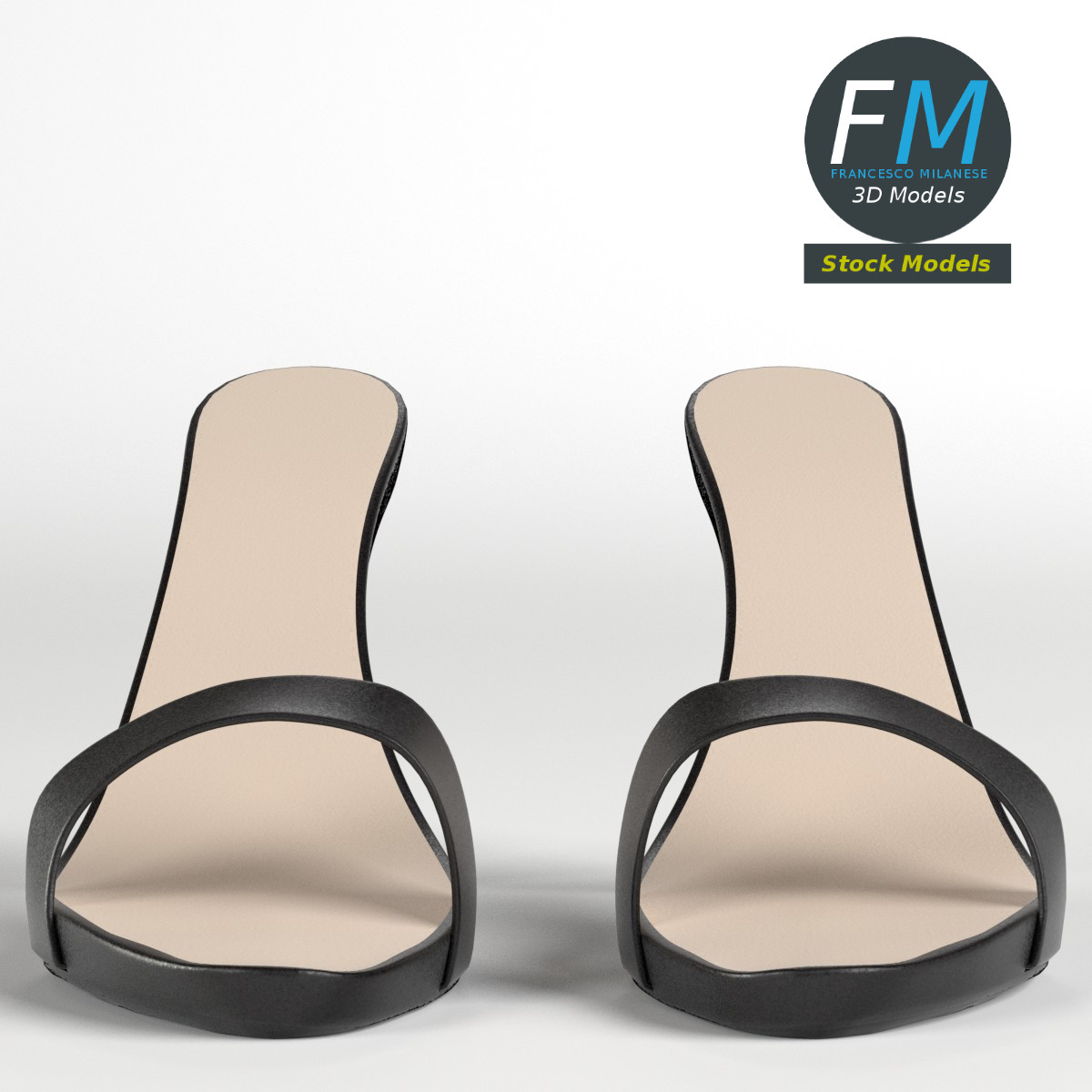 3D-Modell - Sandaletten mit Absatz - 03