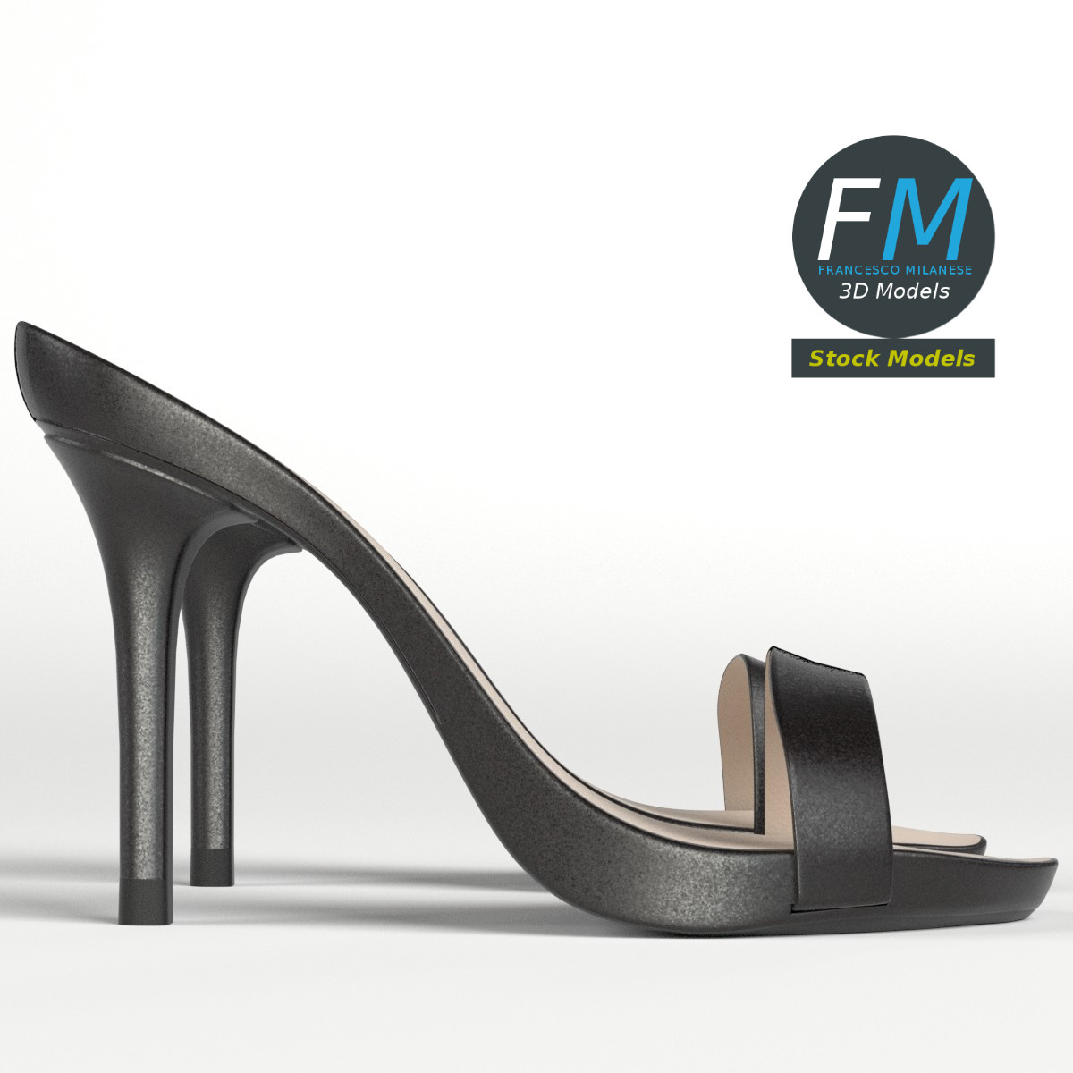 3D-Modell - Sandaletten mit Absatz - 04