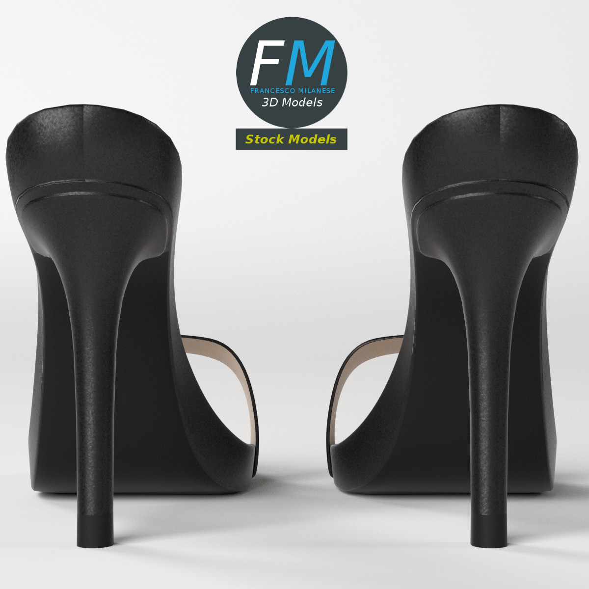3D-Modell - Sandaletten mit Absatz - 05