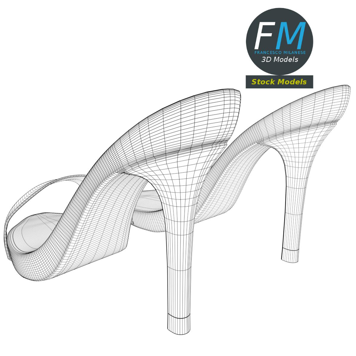 3D-Modell - Sandaletten mit Absatz - 08