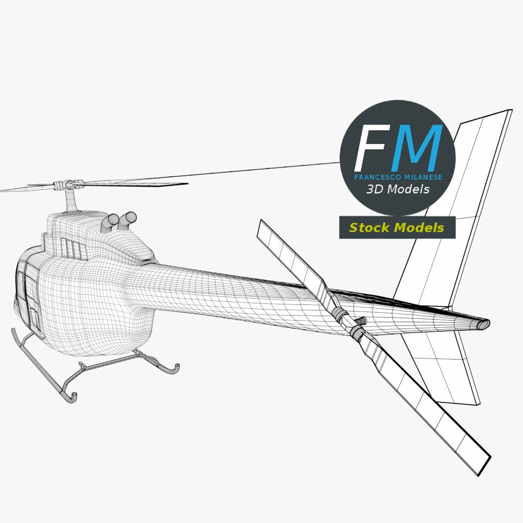 3D-Modell - Hubschrauber - 08