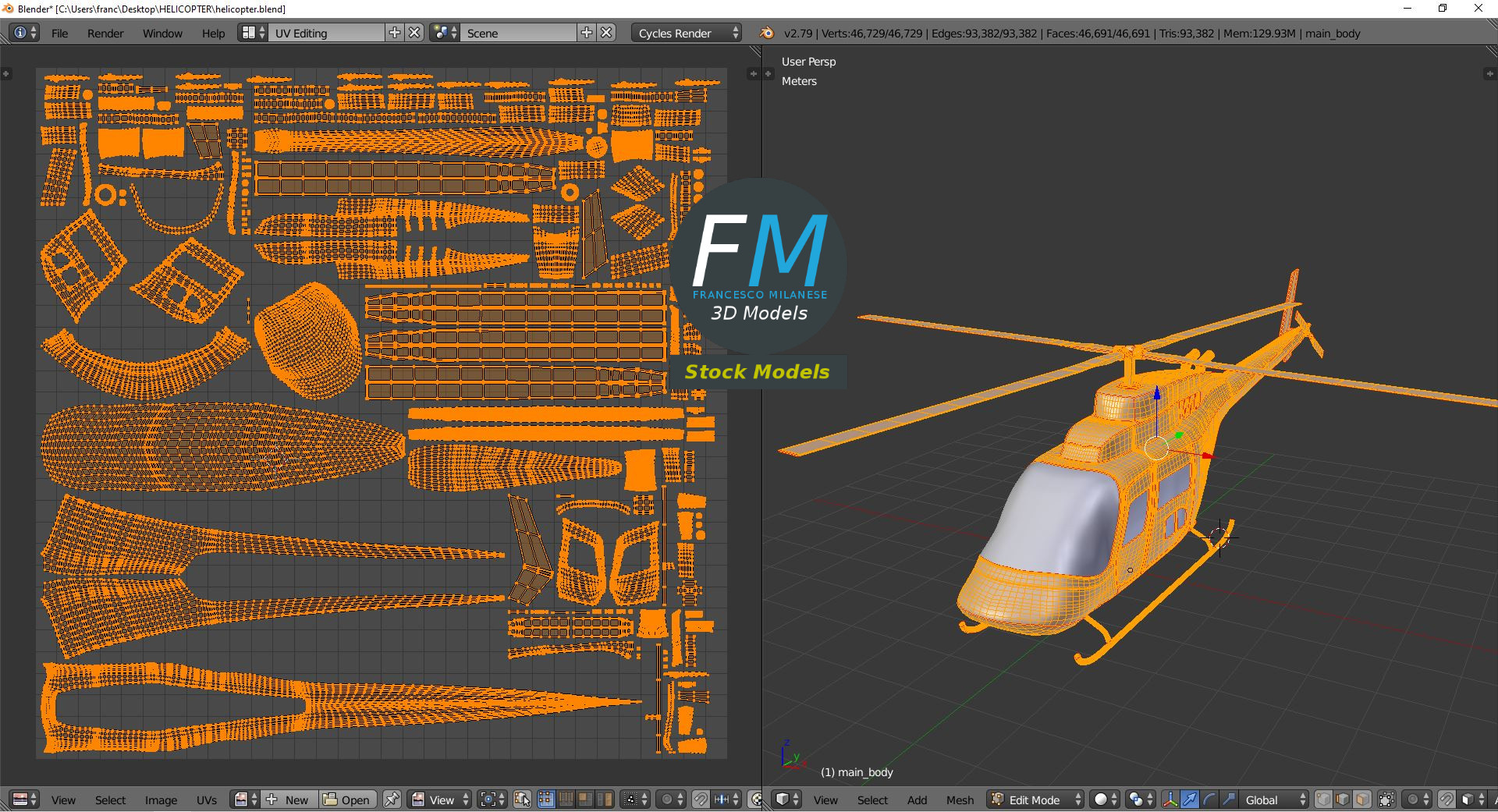 3D-Modell - Hubschrauber - 10