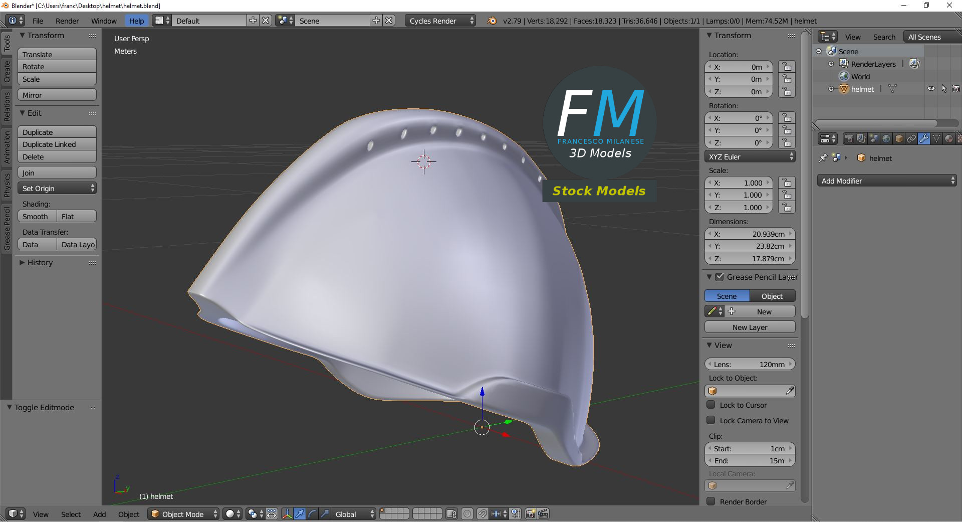 3D-Modell - Schutzhelm - 09