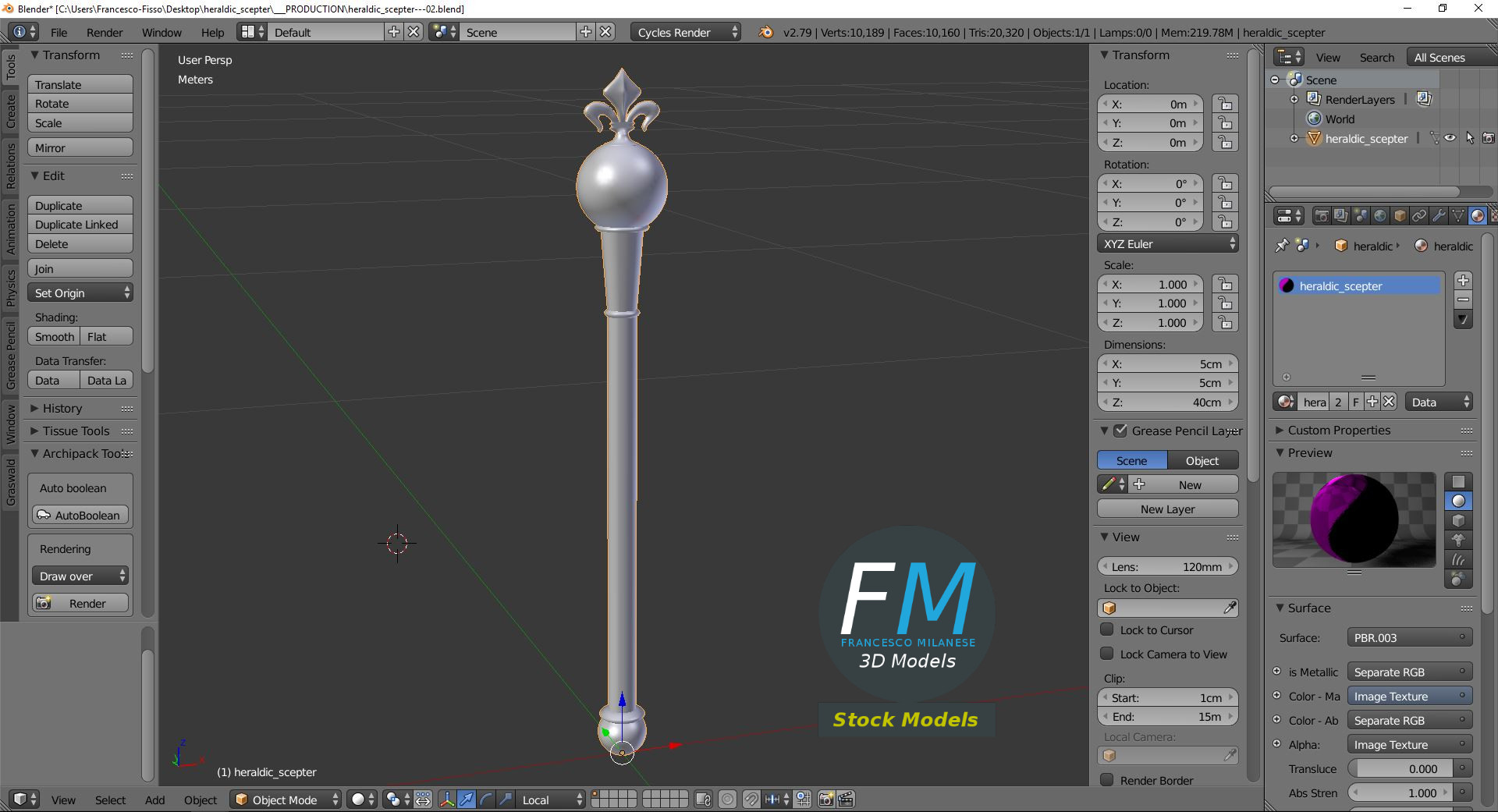 3D-Modell - Heraldik-Zepter - 09