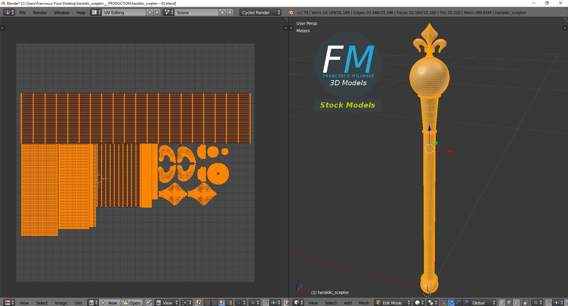 3D-Modell - Heraldik-Zepter - 10