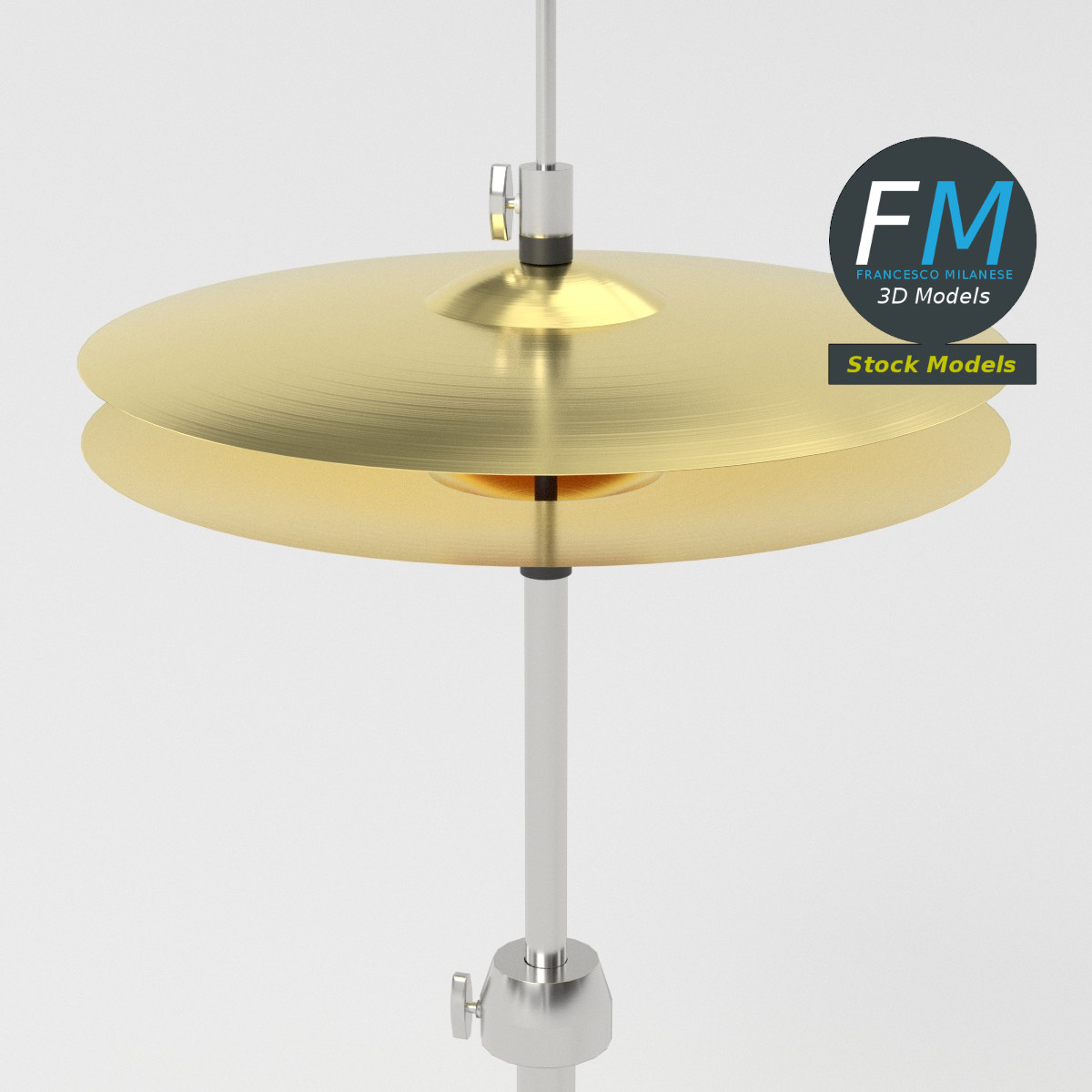 3D-Modell - Hi-Hat-Becken mit Ständer - 05