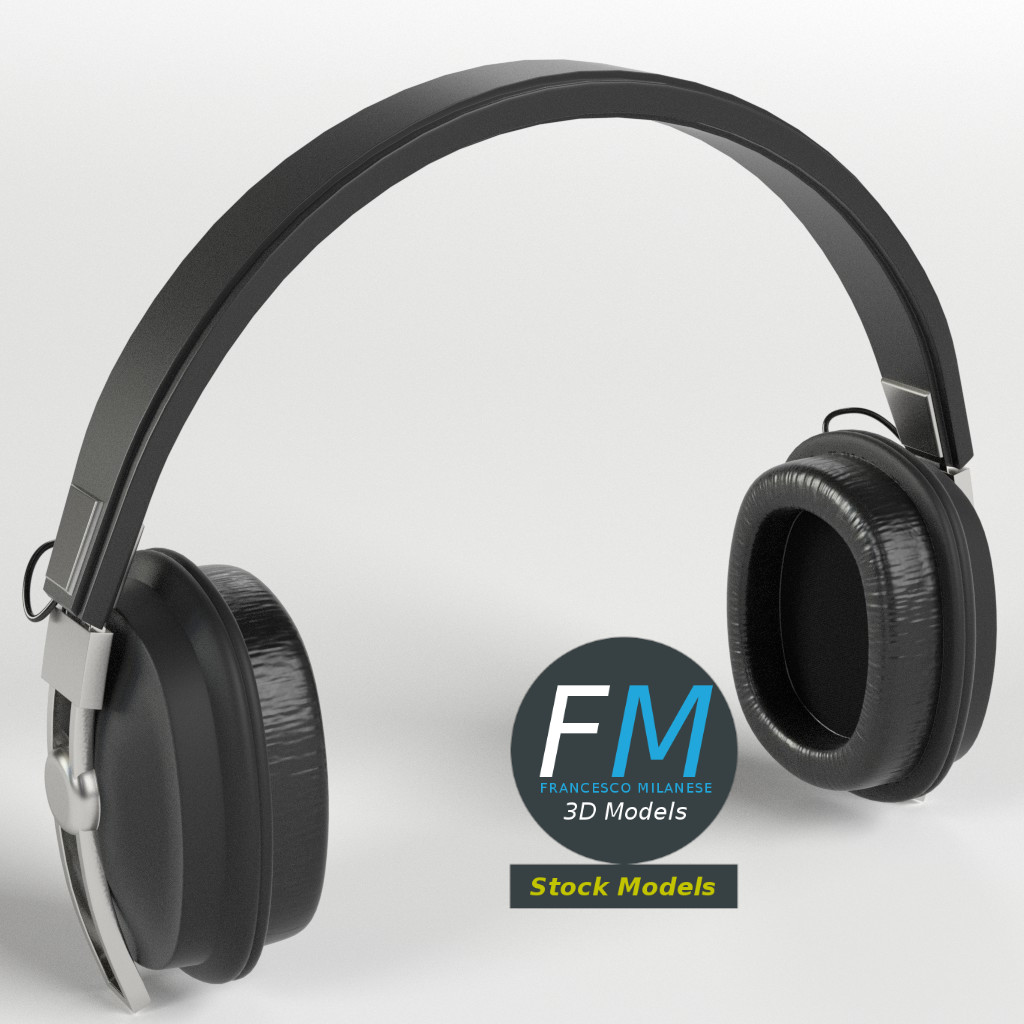3D-Modell - Hi-Fi Over-Ear-Kopfhörer - 01