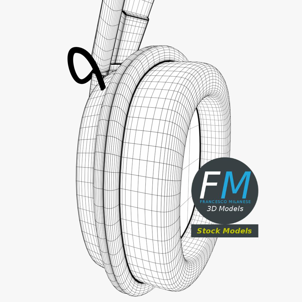 3D-Modell - Hi-Fi Over-Ear-Kopfhörer - 08
