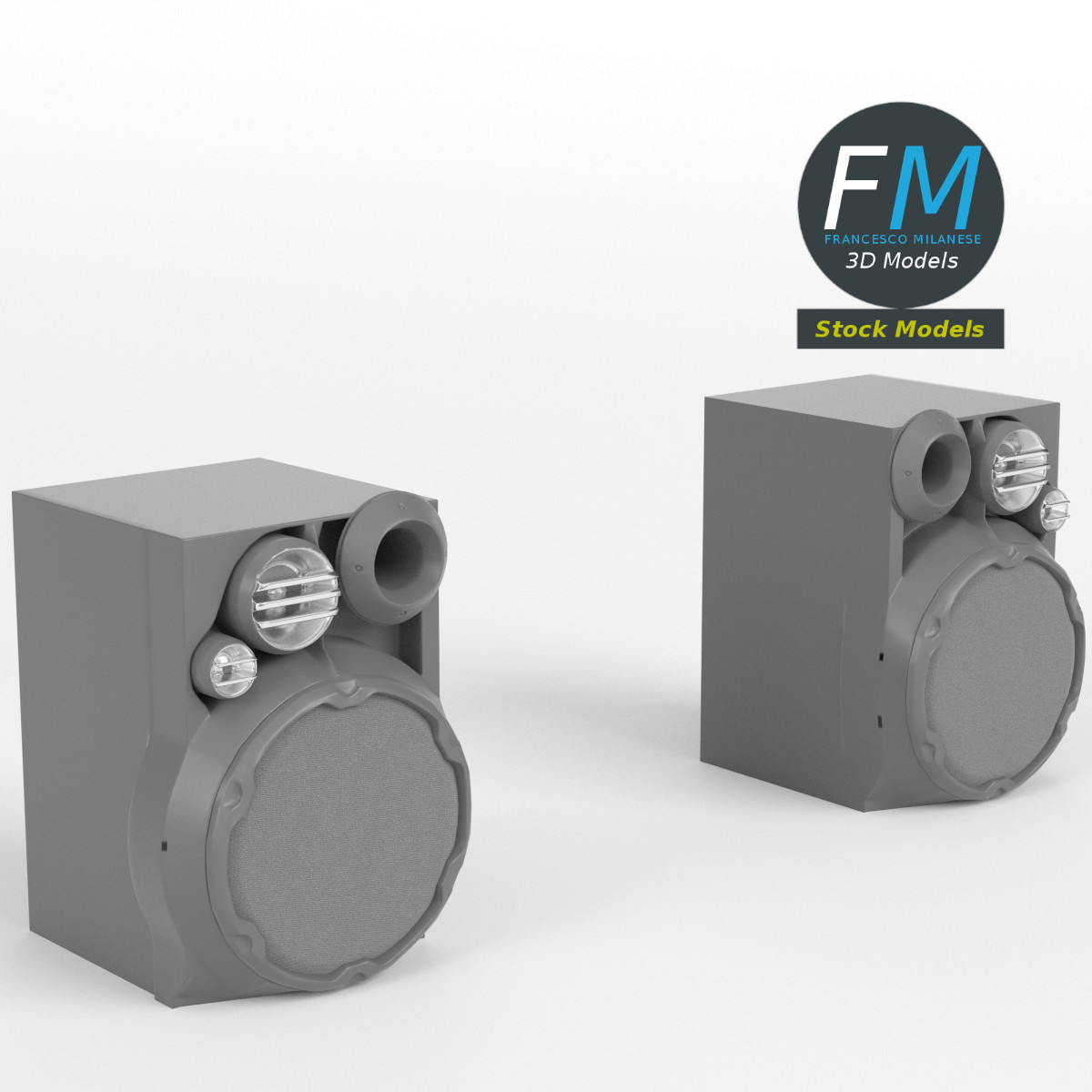 3D-Modell - Hi-Fi-Lautsprecher - 01