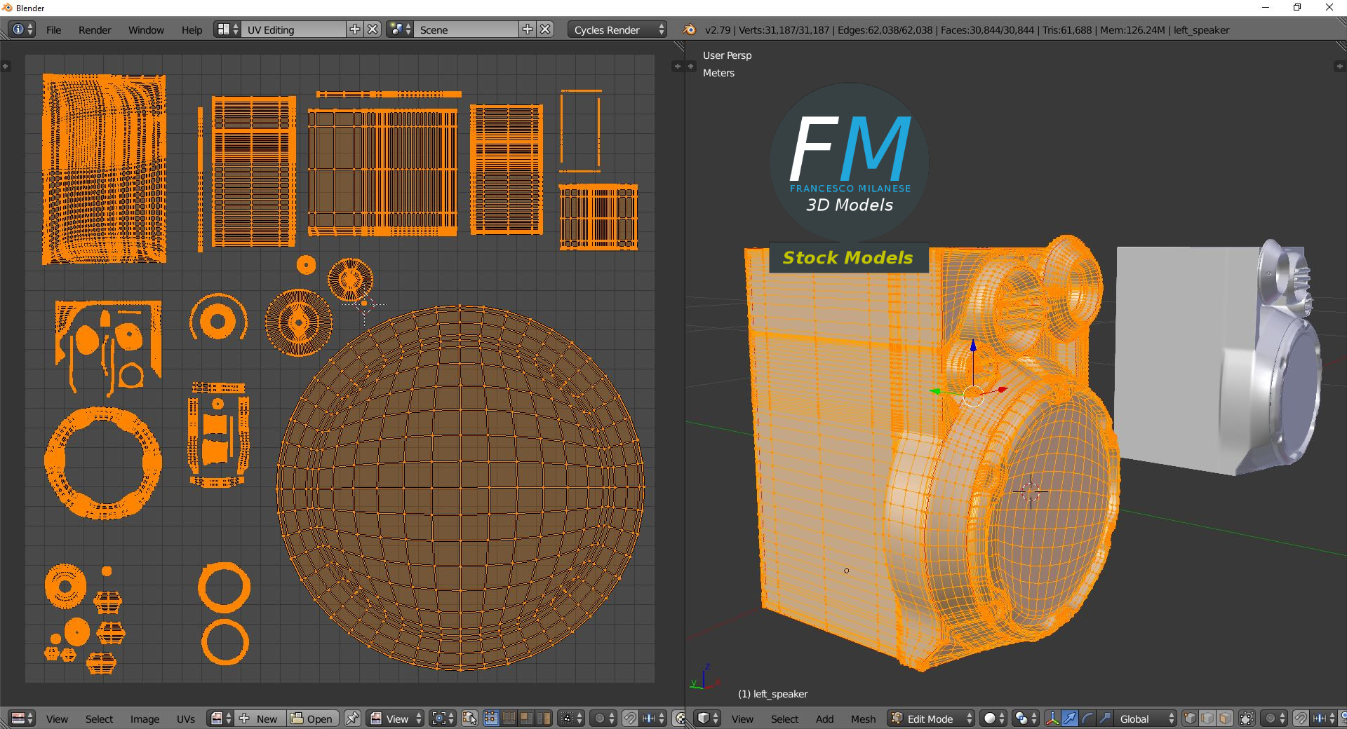 3D-Modell - Hi-Fi-Lautsprecher - 10