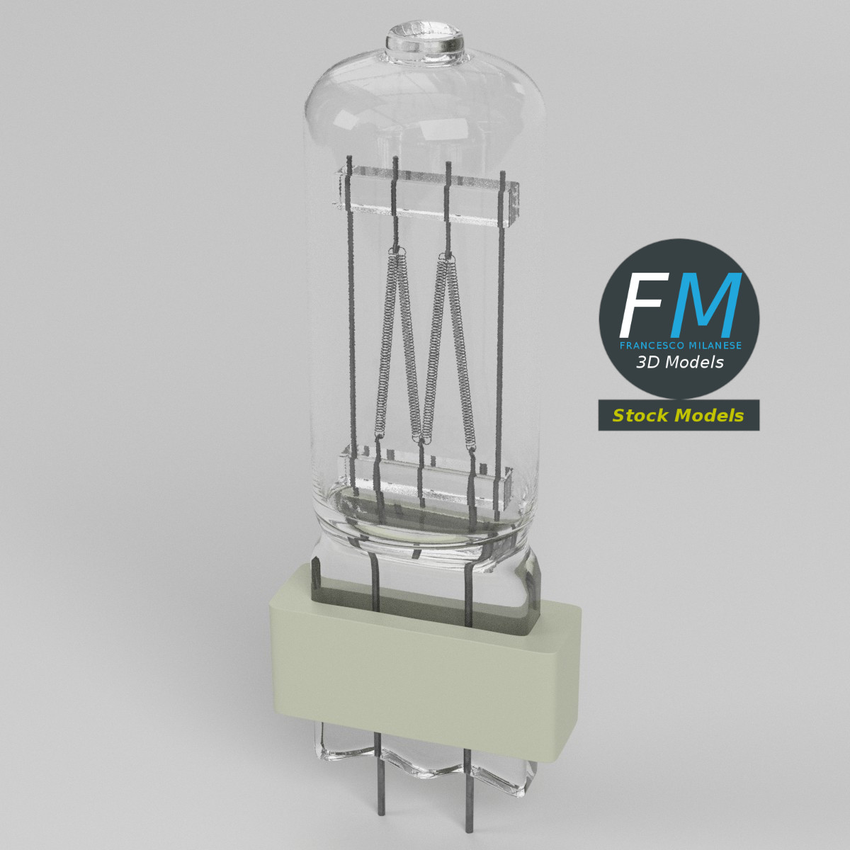 3D-Modell - Hochleistungs-Halogenlampe - 02