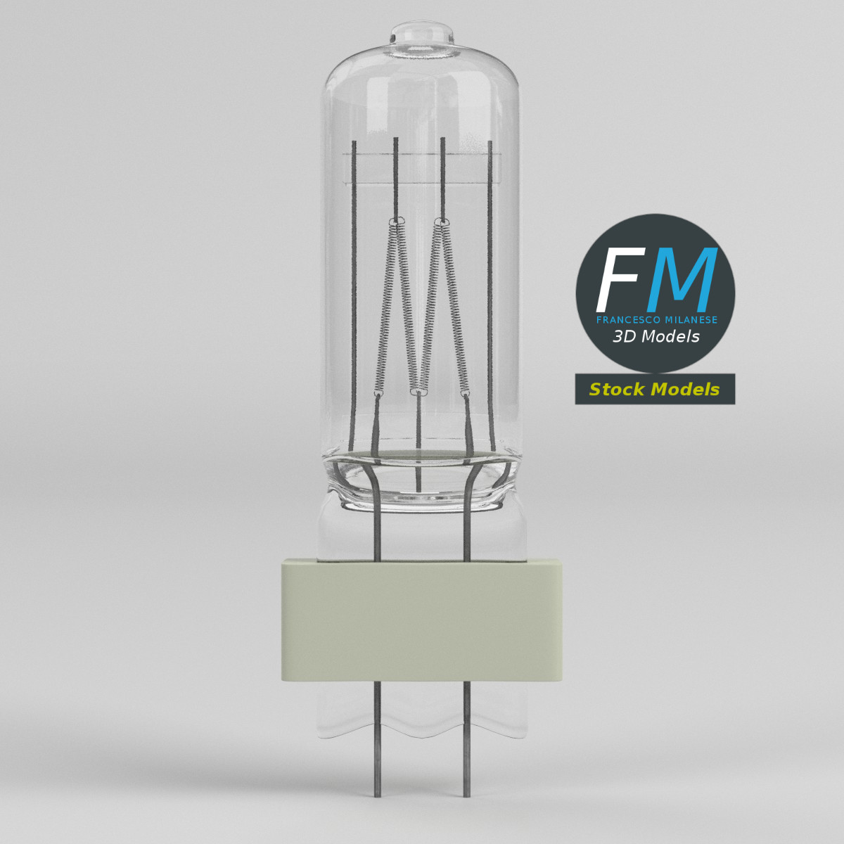 3D-Modell - Hochleistungs-Halogenlampe - 03