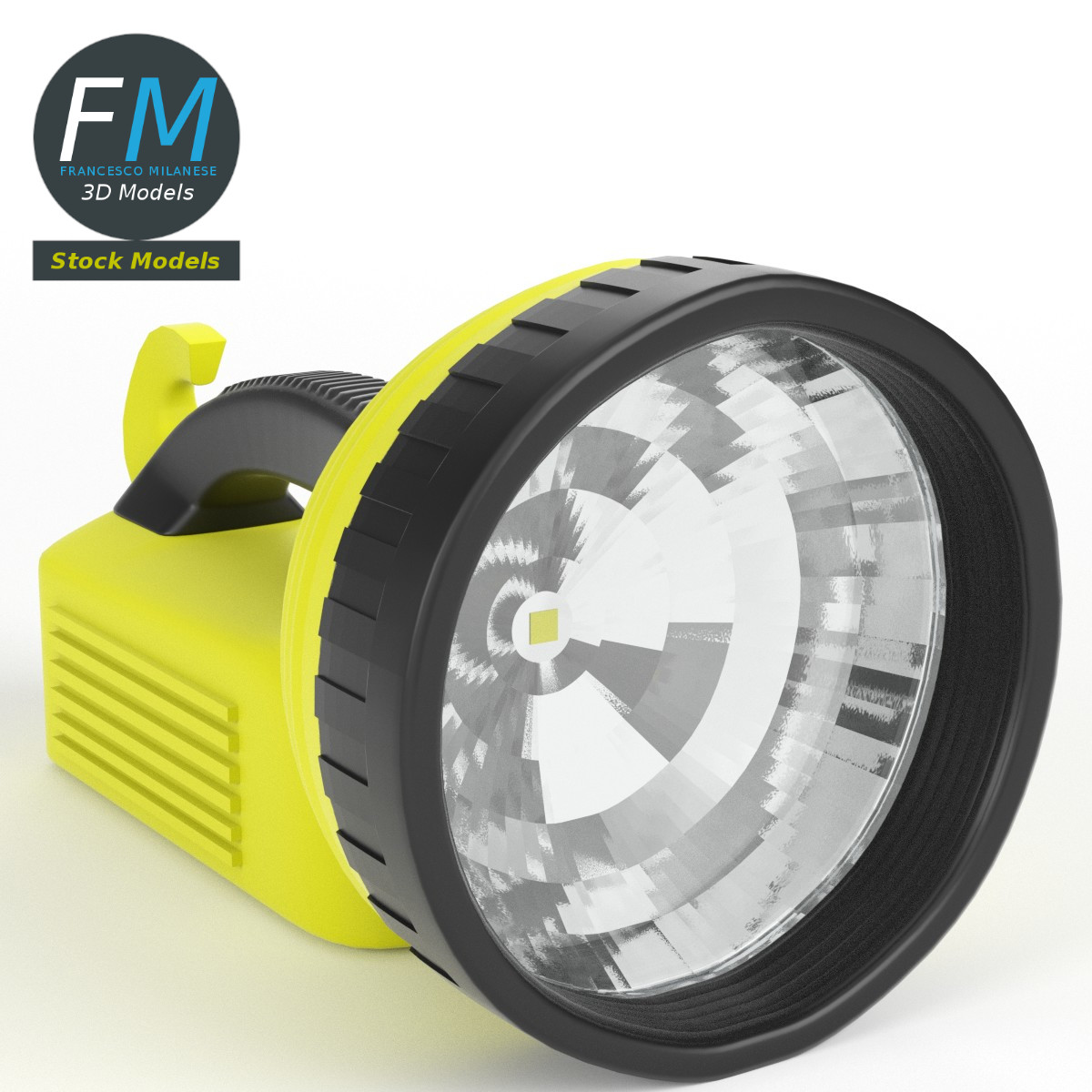 3D-Modell - Hochleistungs-Taschenlampe - 01