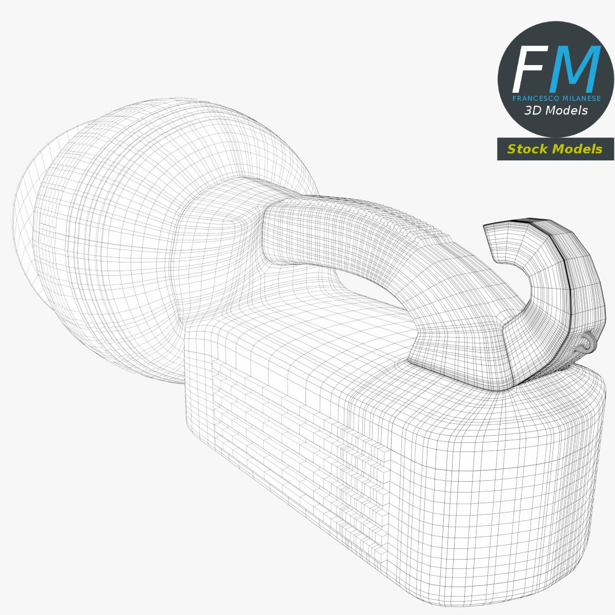 3D-Modell - Hochleistungs-Taschenlampe - 07