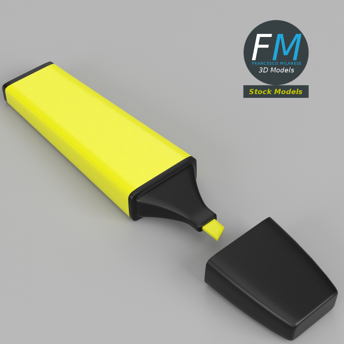 3D-Modell - Textmarker - 01
