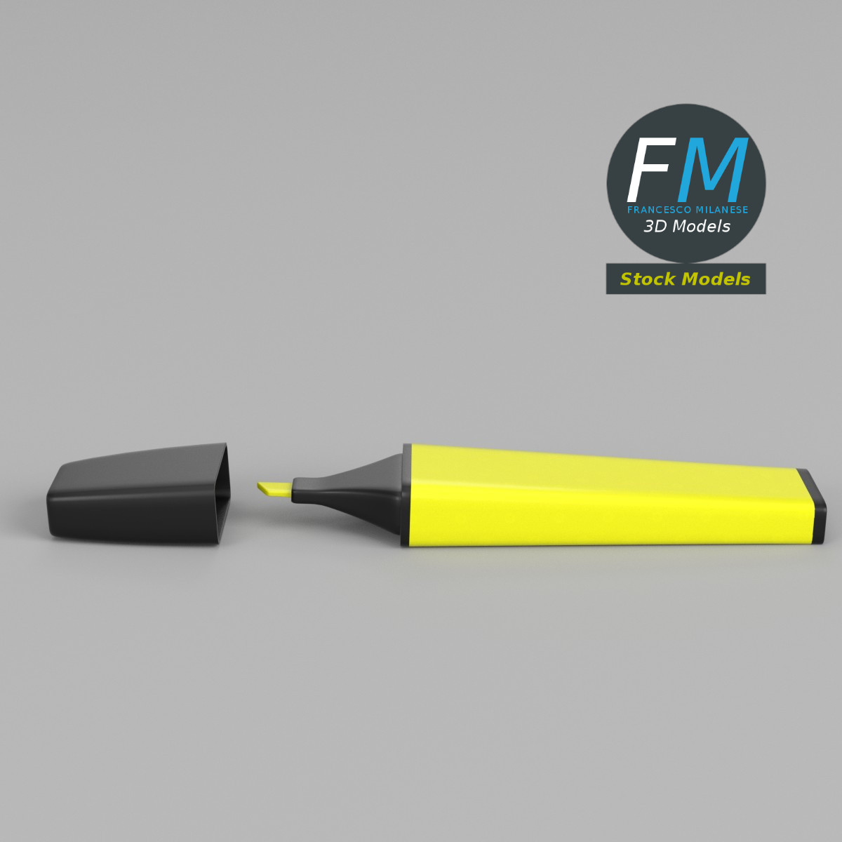 3D-Modell - Textmarker - 03