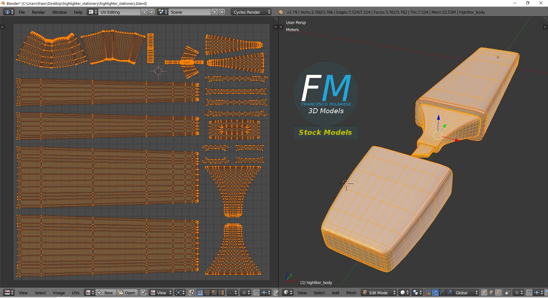 3D-Modell - Textmarker - 10