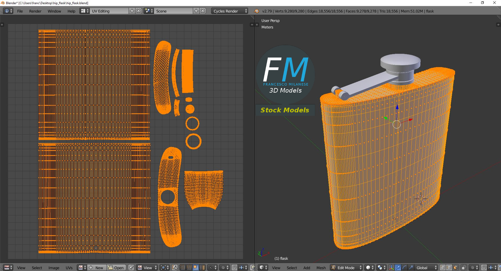 3D-Modell - Flachmann - 10