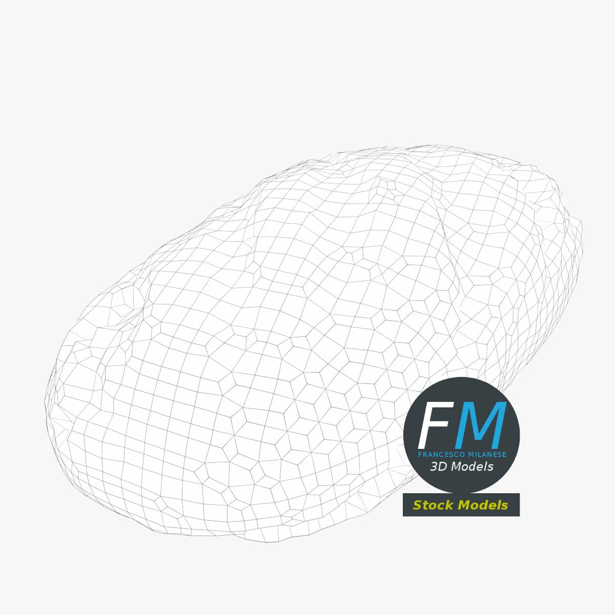 3D-Modell - Hausgemachtes rustikales Brot - 07