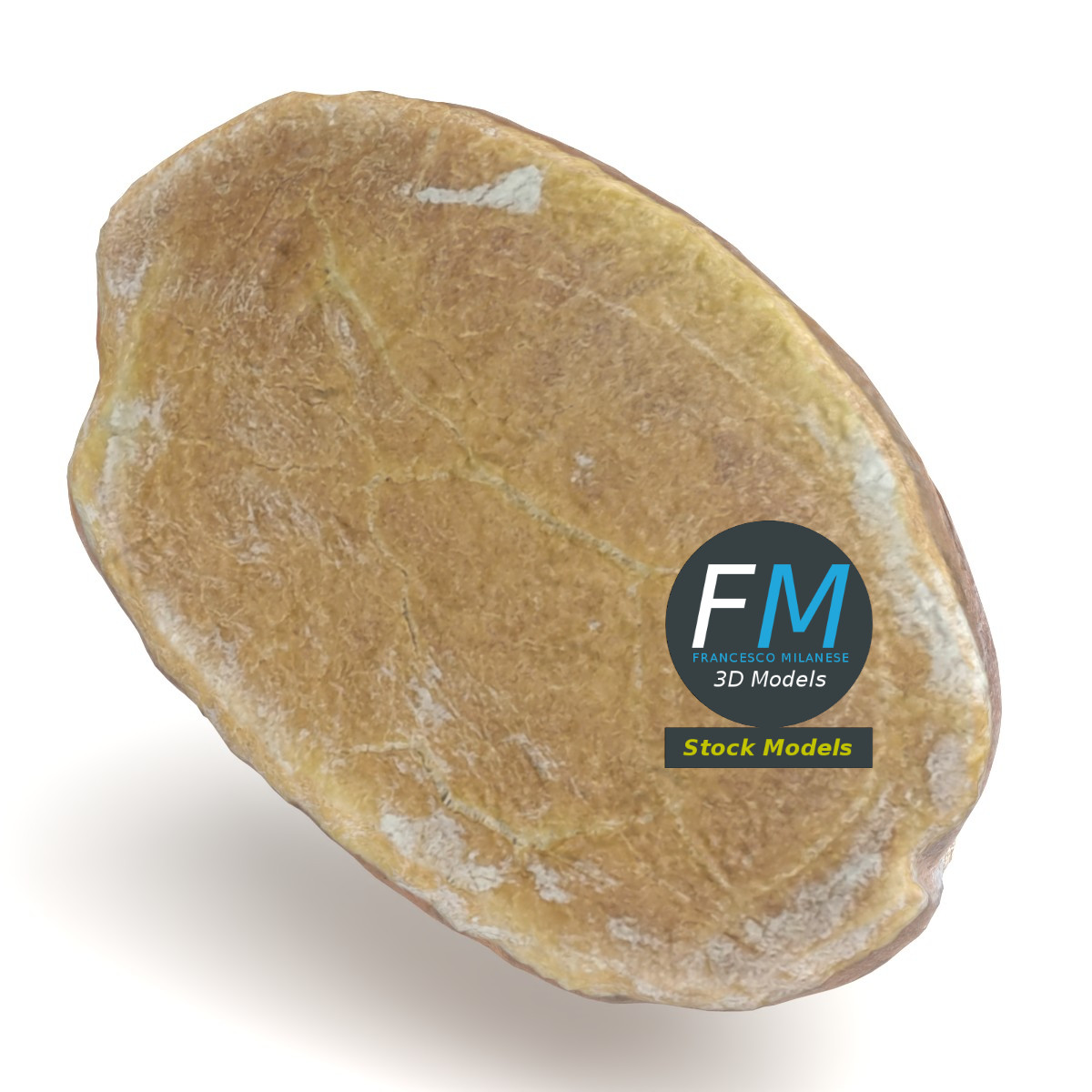 3D-Modell - Hausgemachtes rustikales Brot - 05