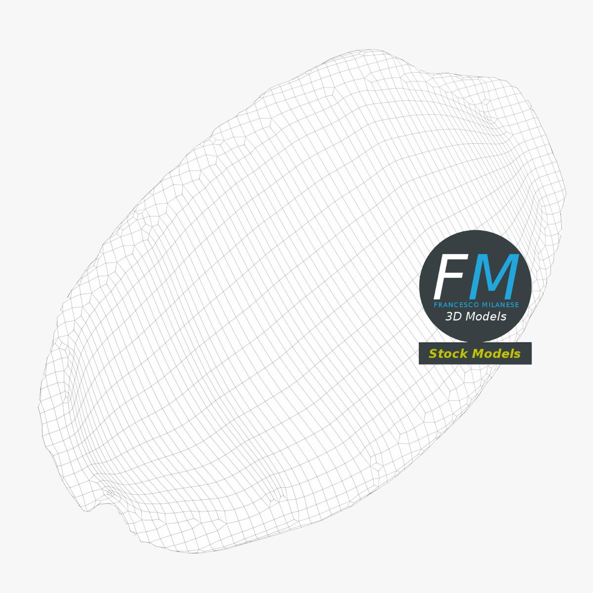 3D-Modell - Hausgemachtes rustikales Brot - 08