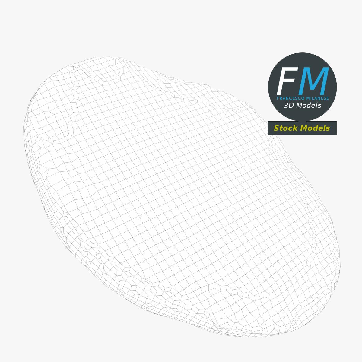3D-Modell - Hausgemachtes rustikales Brot - 08