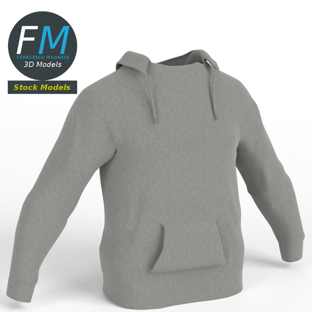 3D-Modell - Kapuzenpullover - 01