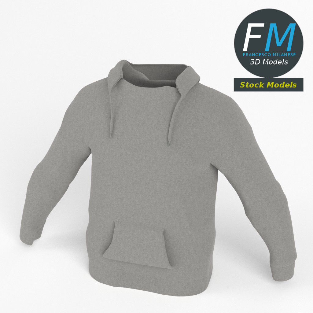 3D-Modell - Kapuzenpullover - 02