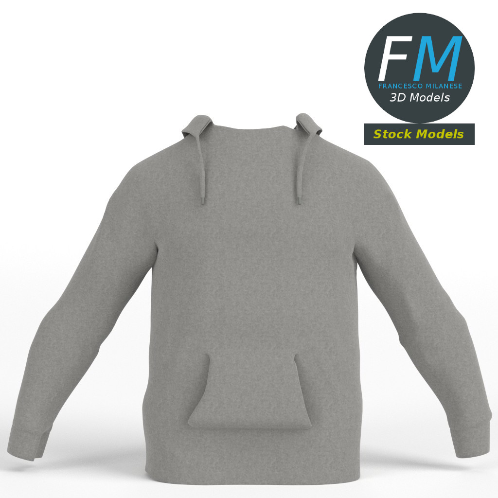 3D-Modell - Kapuzenpullover - 03