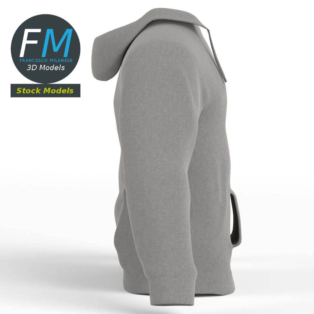 3D-Modell - Kapuzenpullover - 04