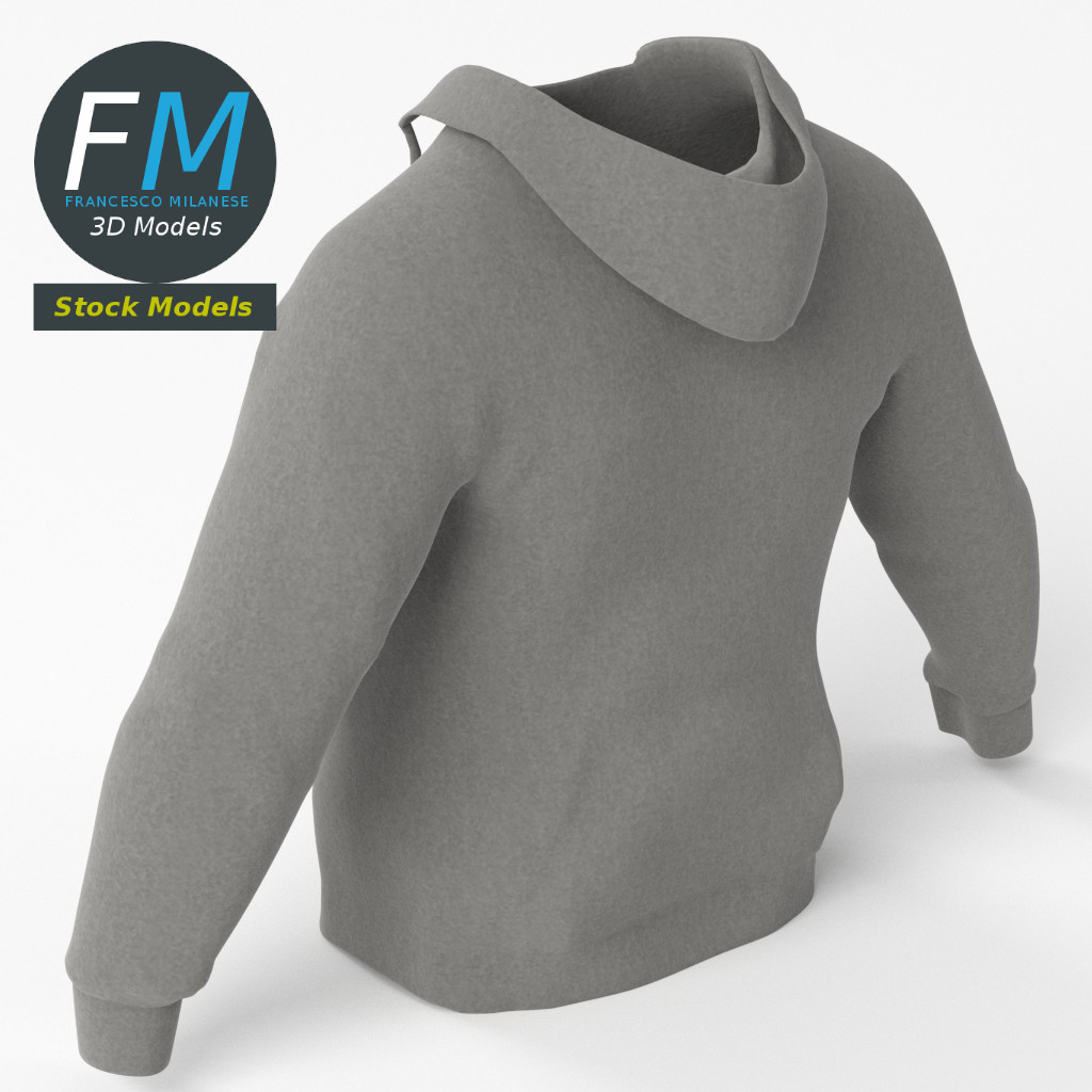 3D-Modell - Kapuzenpullover - 05