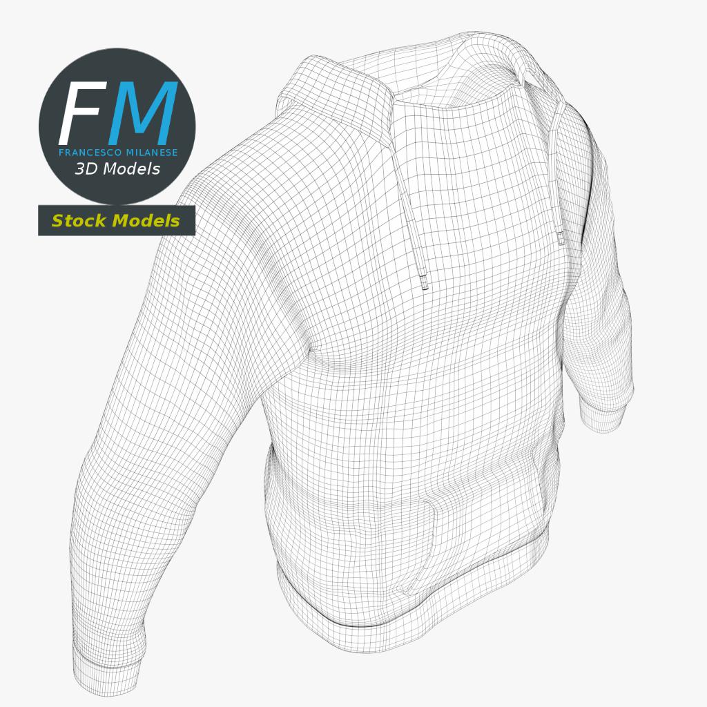 3D-Modell - Kapuzenpullover - 07
