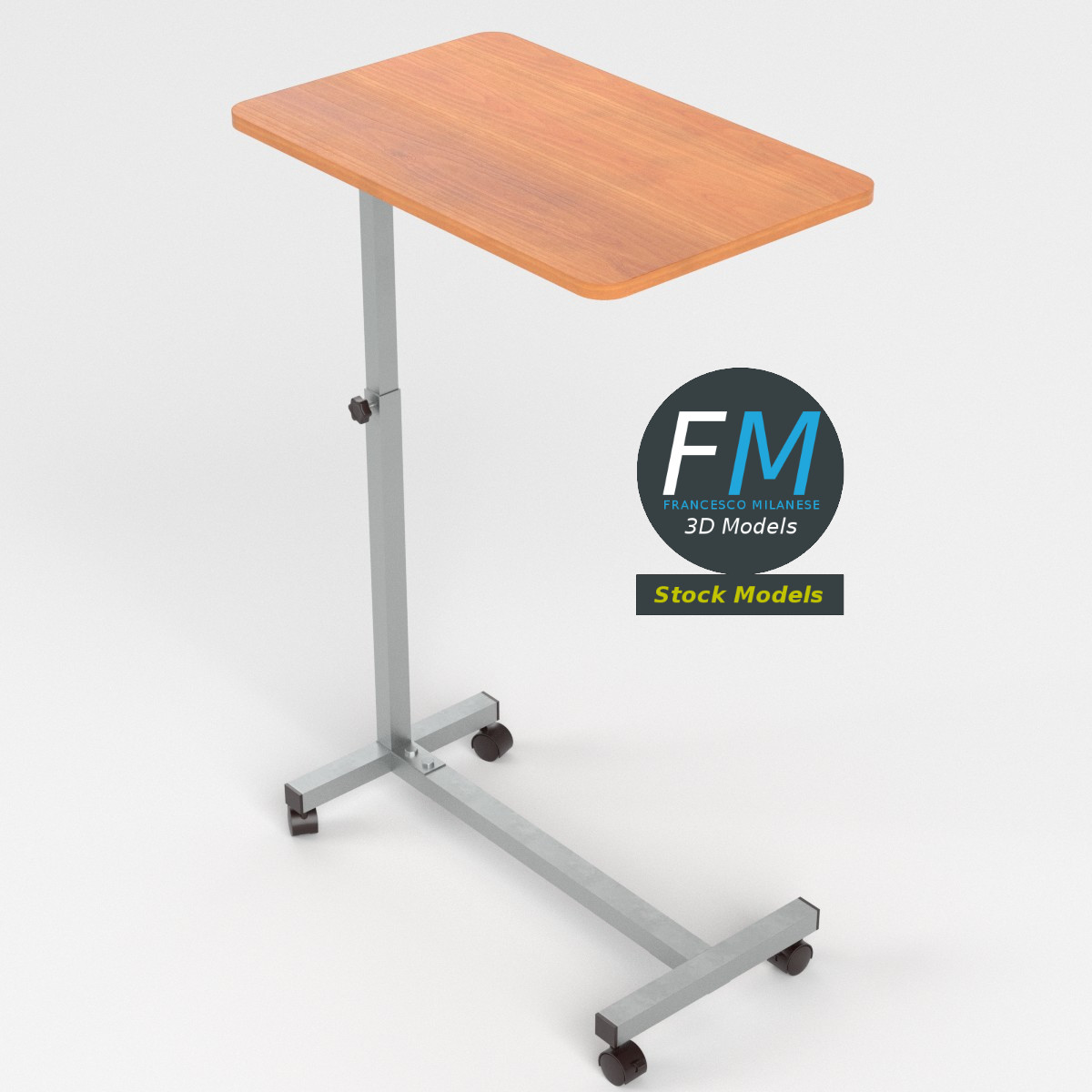 3D-Modell - Krankenhaus-Betttisch - 02