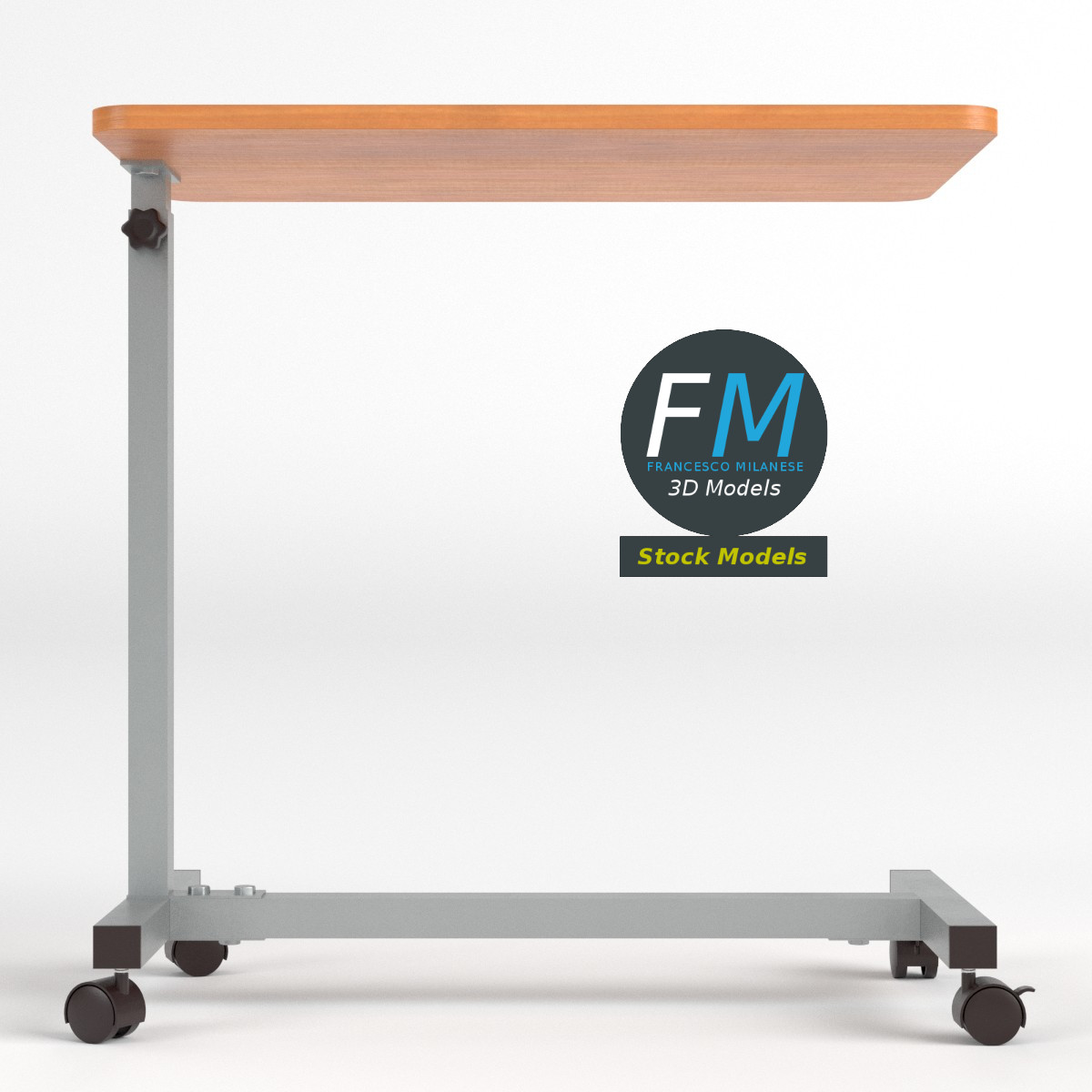 3D-Modell - Krankenhaus-Betttisch - 03