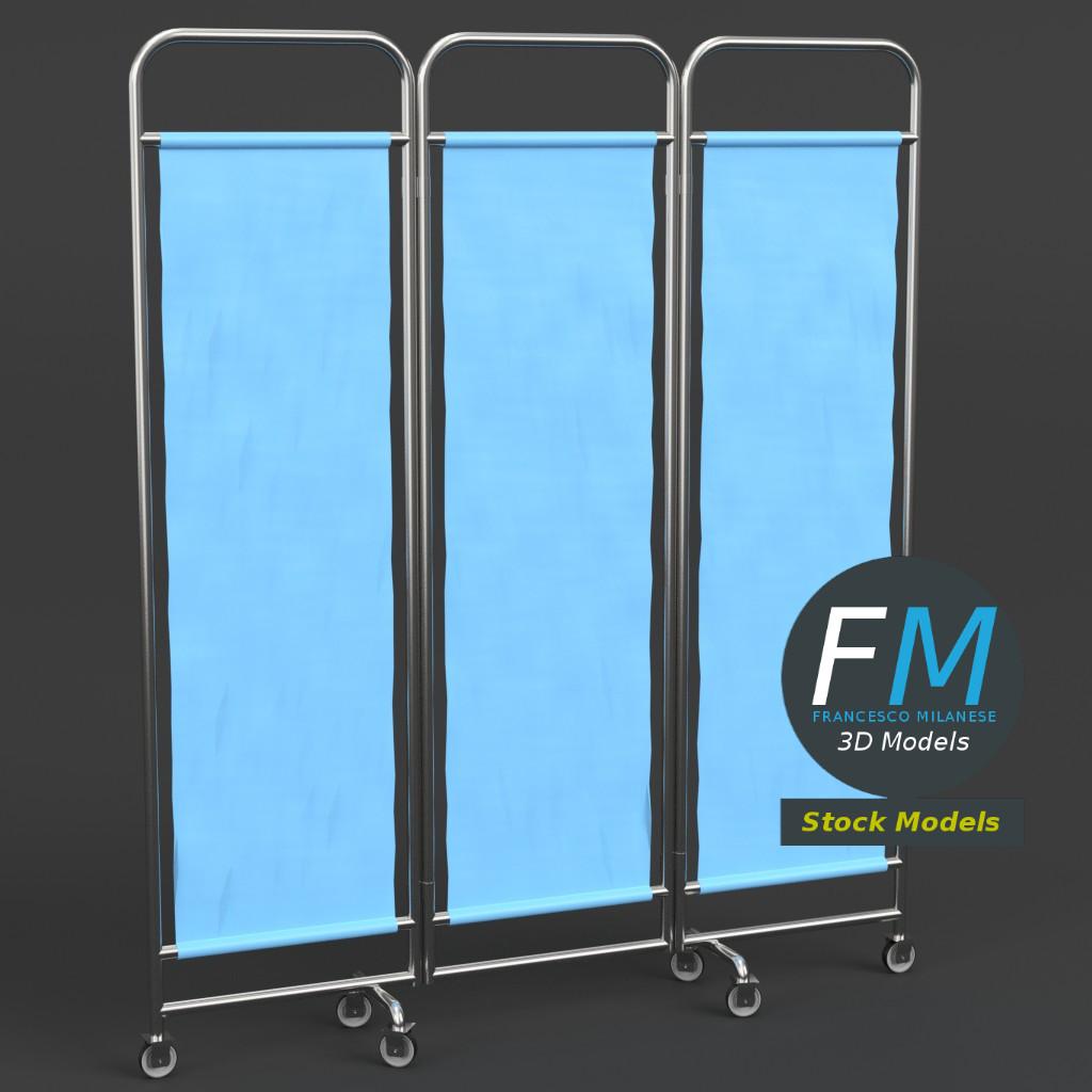 3D-Modell - Krankenhaus-Sichtschutz - 01