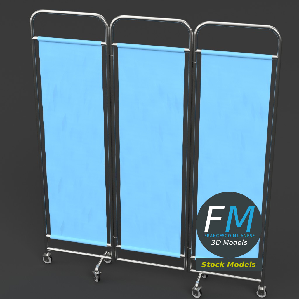 3D-Modell - Krankenhaus-Sichtschutz - 02