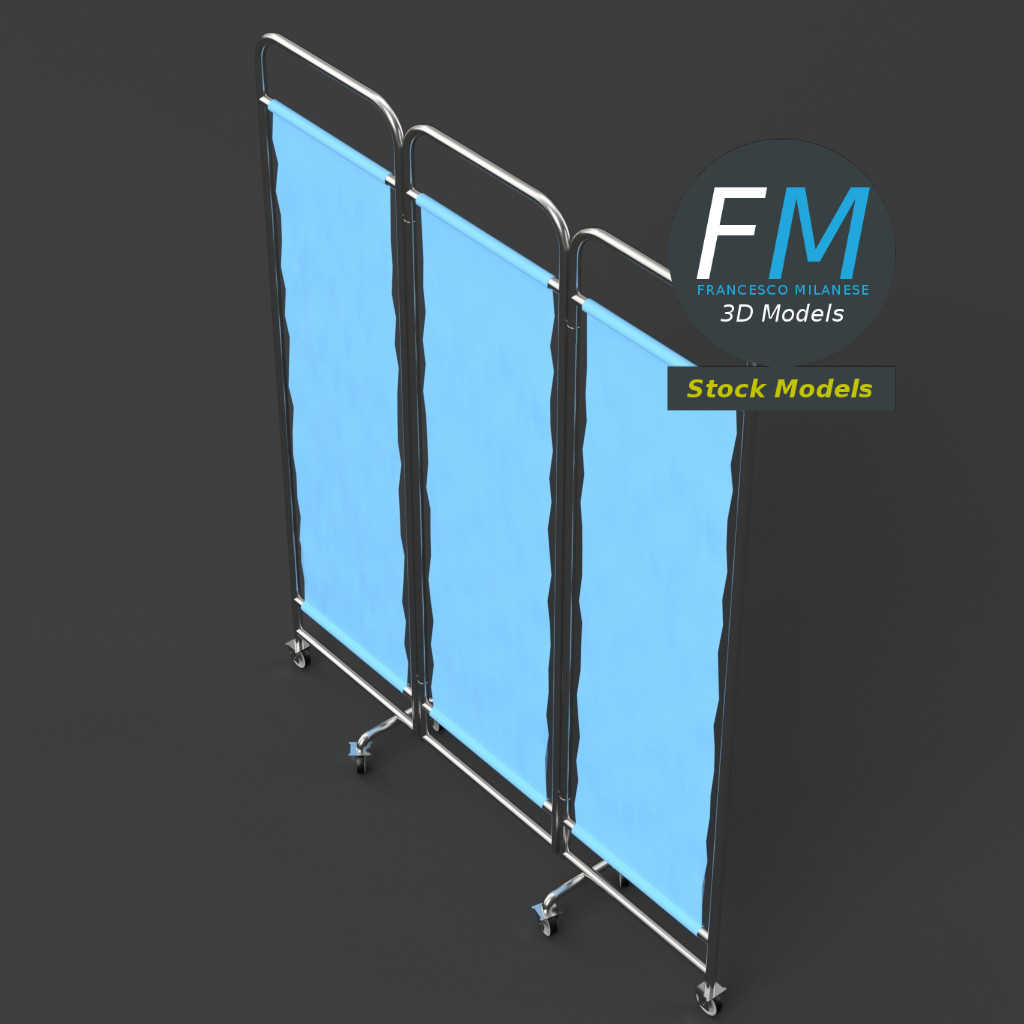 3D-Modell - Krankenhaus-Sichtschutz - 05