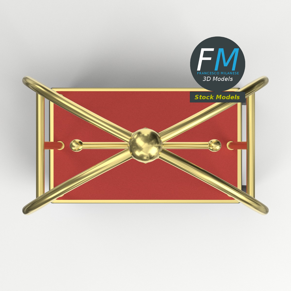 3D-Modell - Hotel-Gepäckwagen - 06