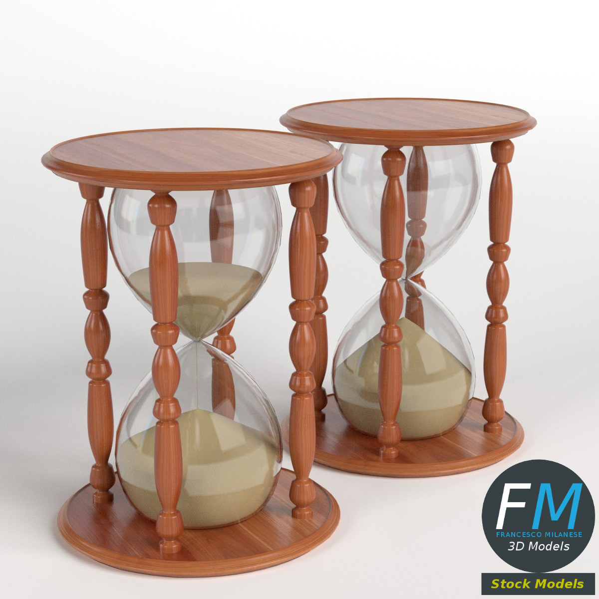3D-Modell - Sanduhren-Set - 01