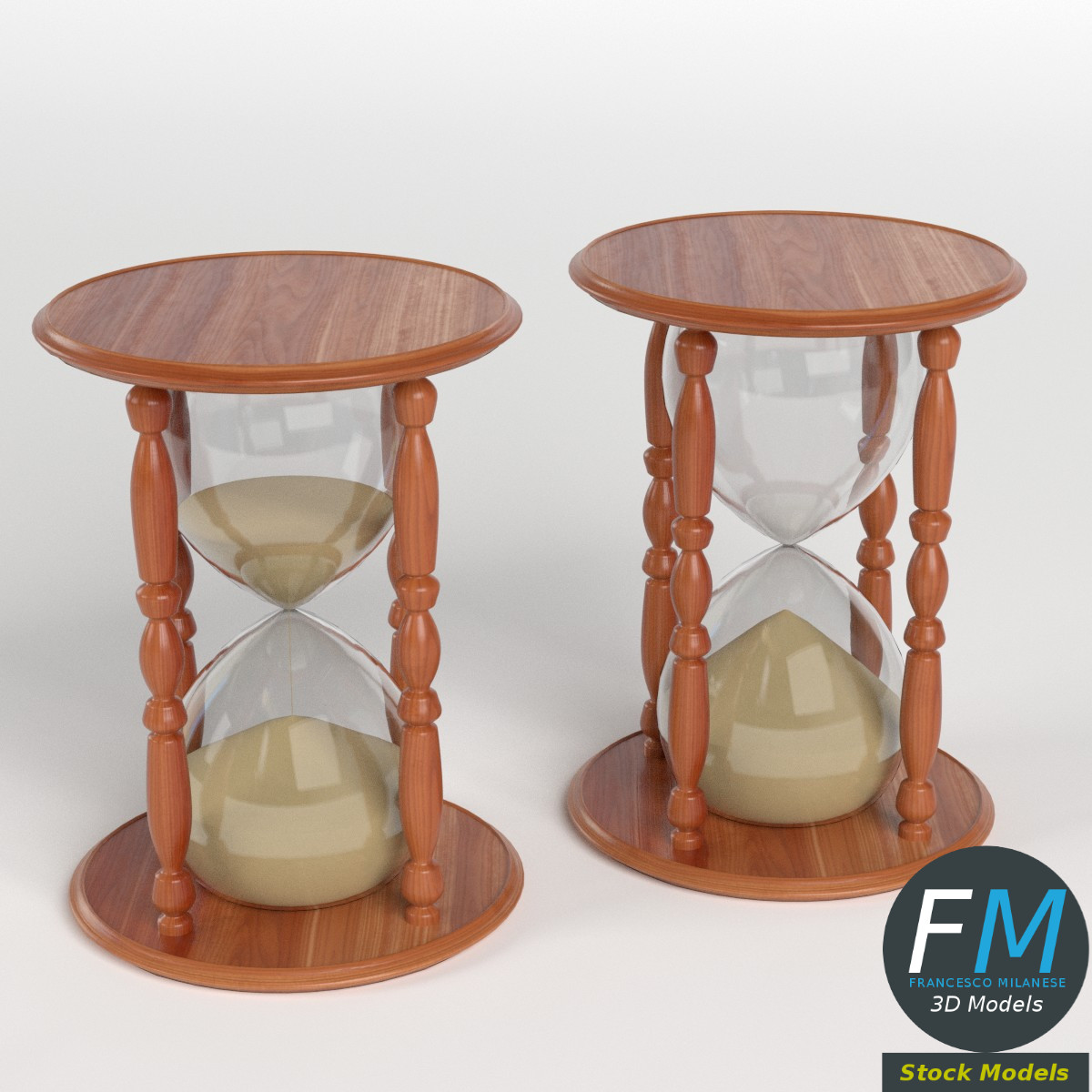 3D-Modell - Sanduhren-Set - 02