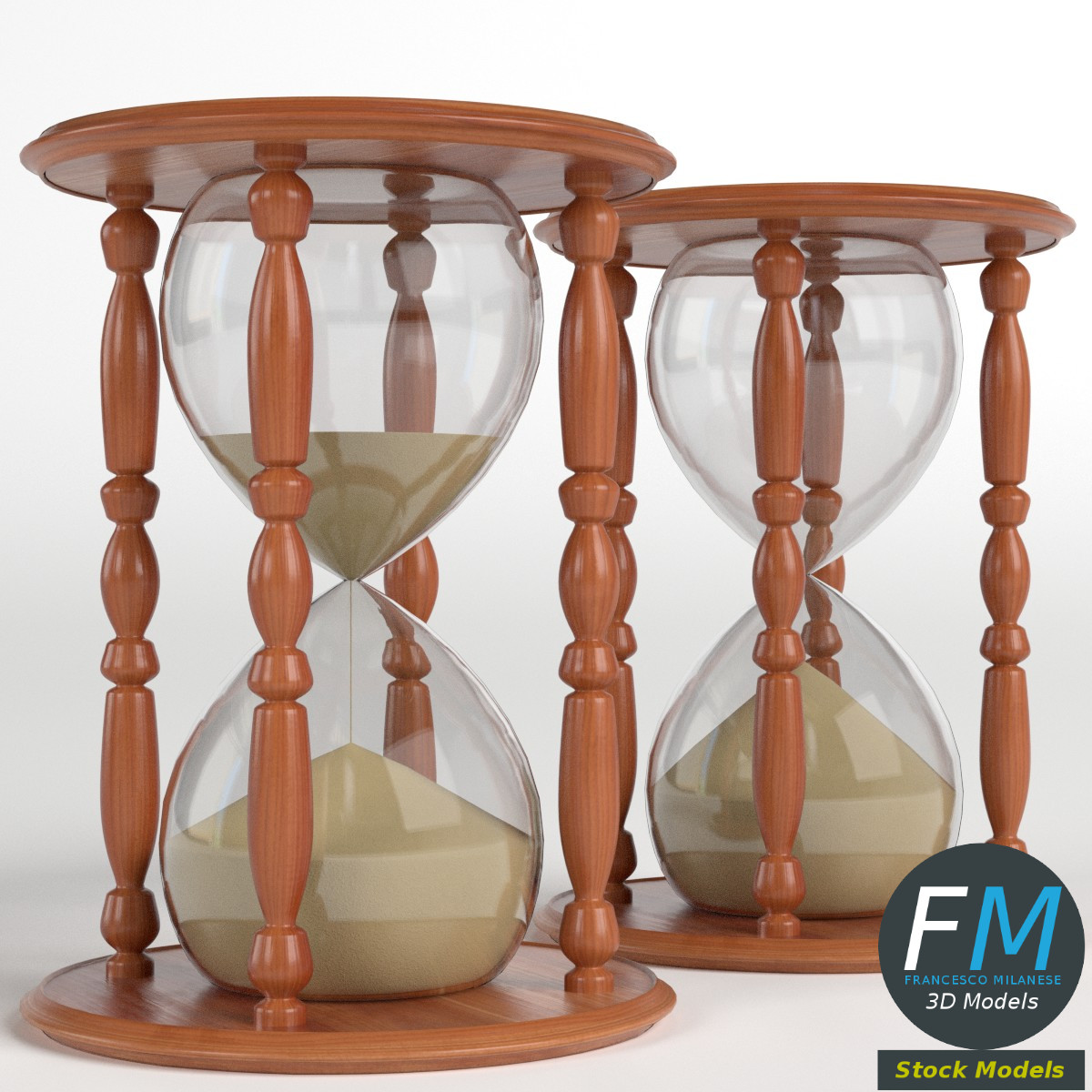 3D-Modell - Sanduhren-Set - 03